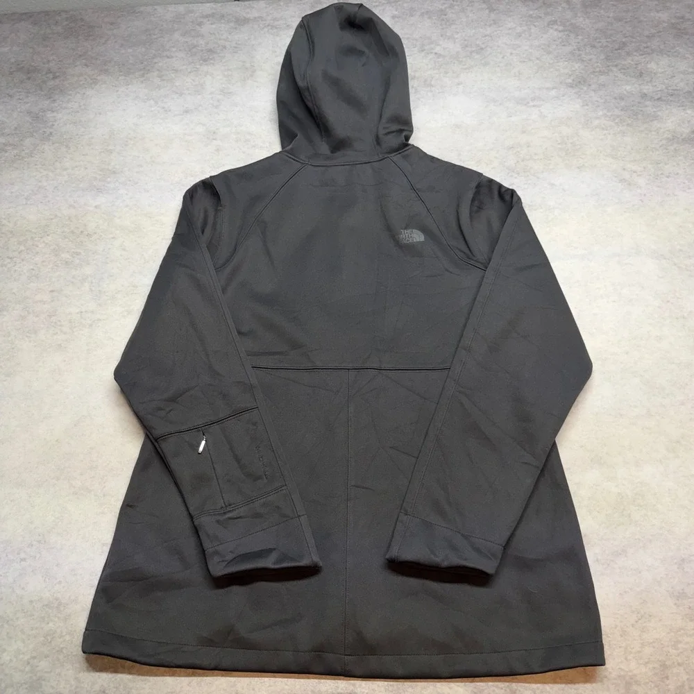 The North Face WindWall Softshell Full Zip Womens Large Black Hooded Jacket